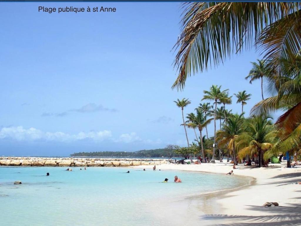 Studio Village Vacances,Vue Mer, Plage A 30M ,Wifi A Sainte Anne Sainte-Anne (Grande-Terre) Exterior foto