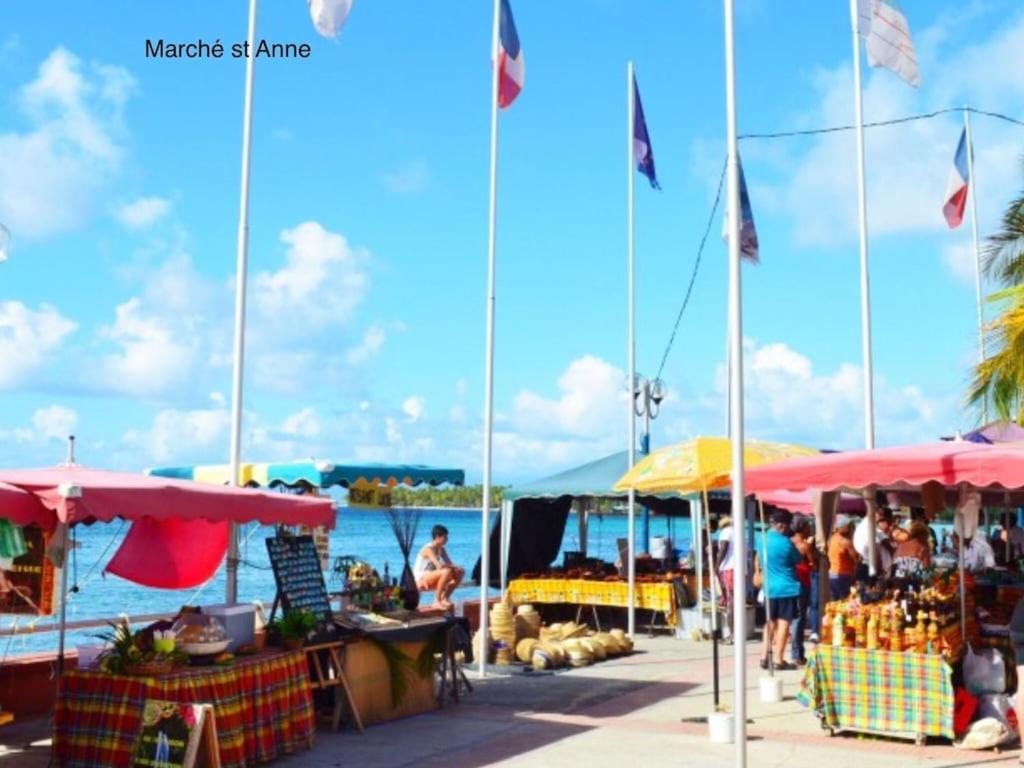 Studio Village Vacances,Vue Mer, Plage A 30M ,Wifi A Sainte Anne Sainte-Anne (Grande-Terre) Exterior foto